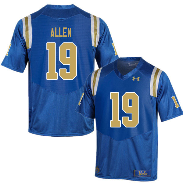 Men #19 Kazmeir Allen UCLA Bruins College Football Jerseys Sale-Blue